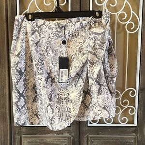 Gianni Bini Snake Print Wrap Skirt 10